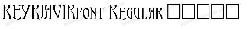 REYKJAVIKfont Regular字体转换